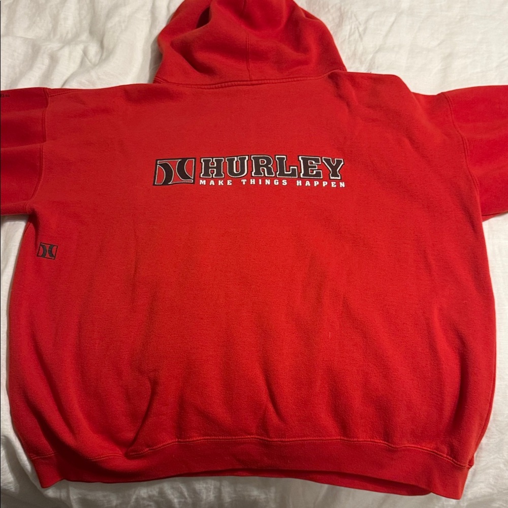 Vintage Hurley Red Men's Hoodie XL - Picture 6 of 12
